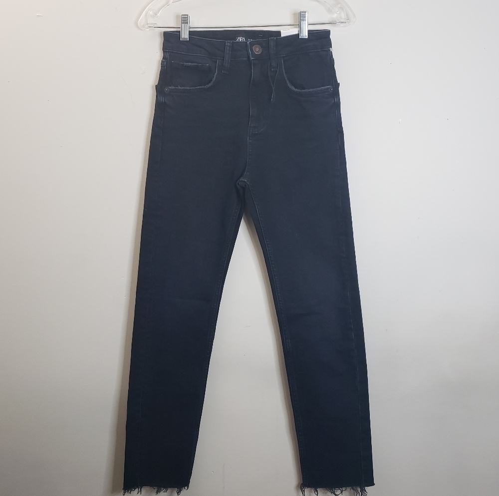Zara Hi-Rise Ankle Length Blue Denim Size 0